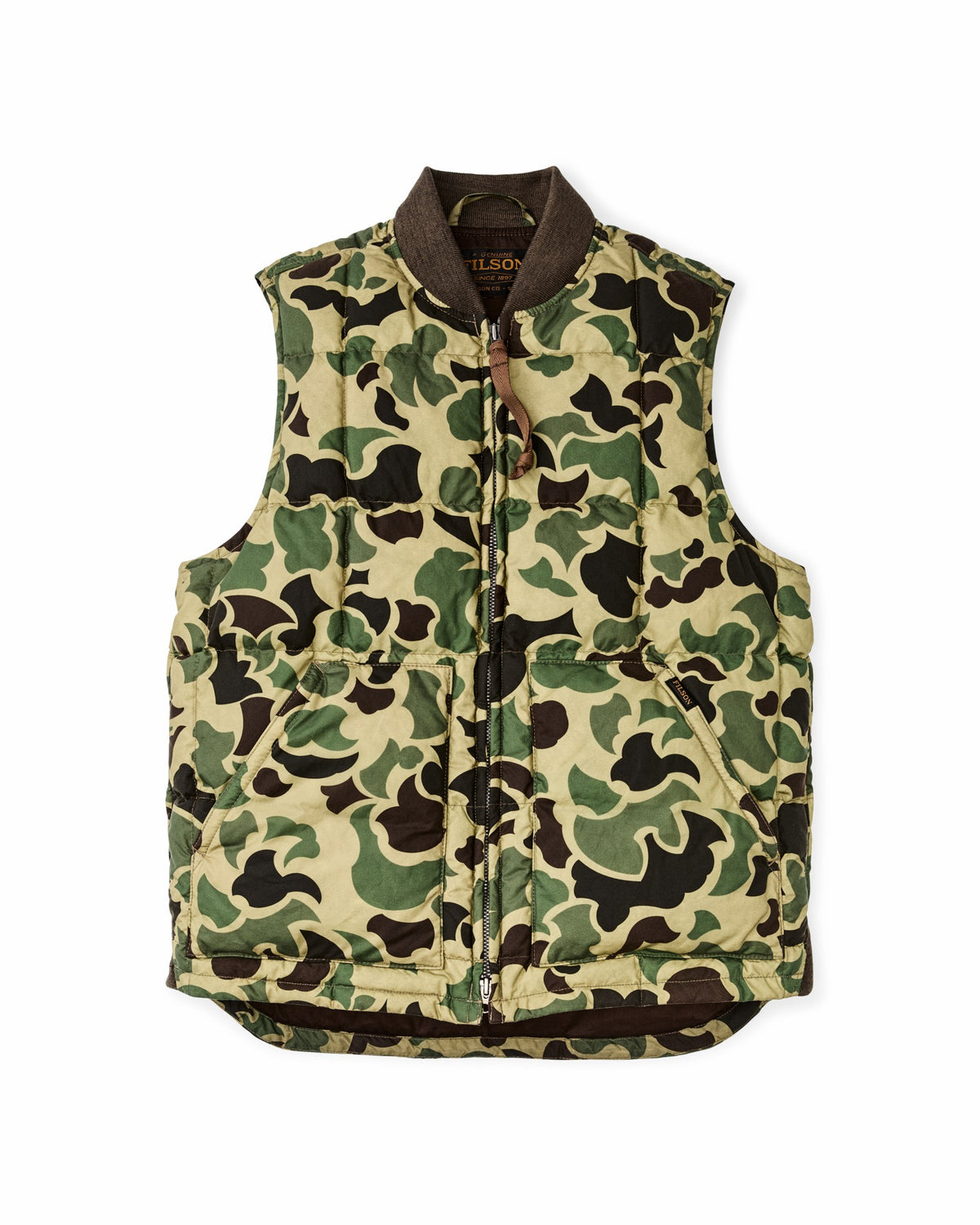 Filson Sale / Waxed Down Vest - Tundra Shrub Camo