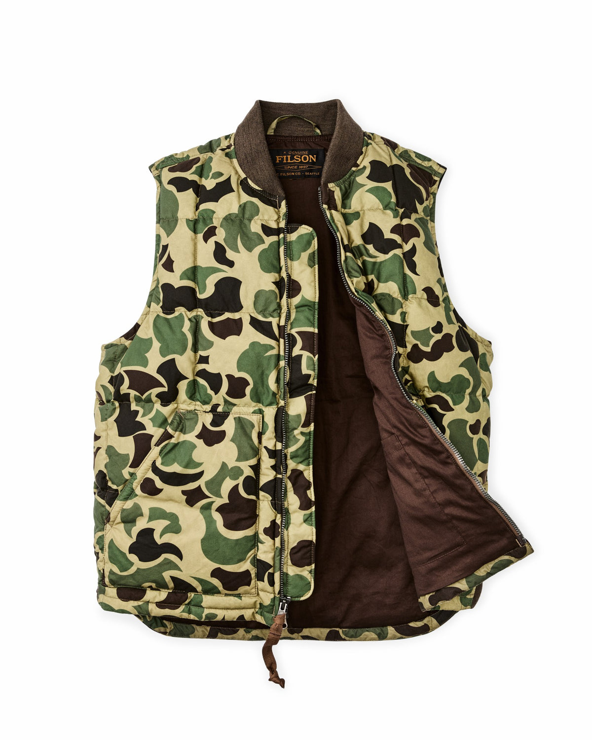 Filson Sale / Waxed Down Vest - Tundra Shrub Camo