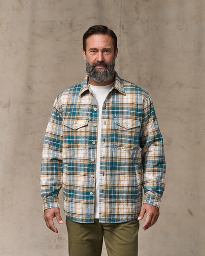 Filson Exclusive / Insulated Flannel Jac-shirt - Teal / Khaki Plaid
