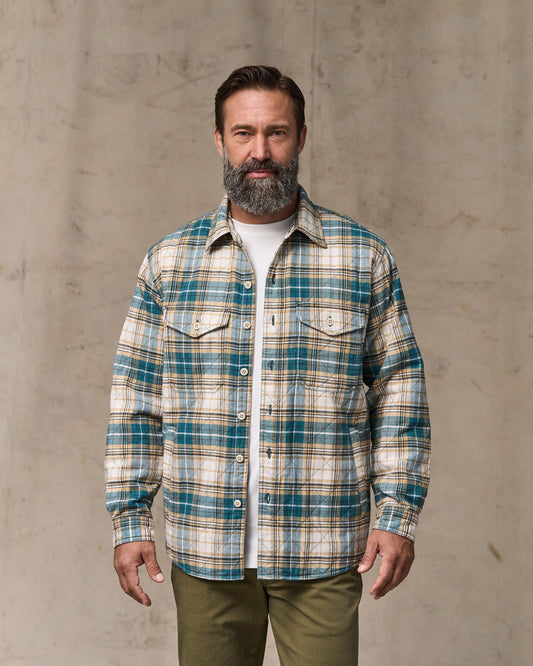 Filson Exclusive / Insulated Flannel Jac-shirt - Teal / Khaki Plaid