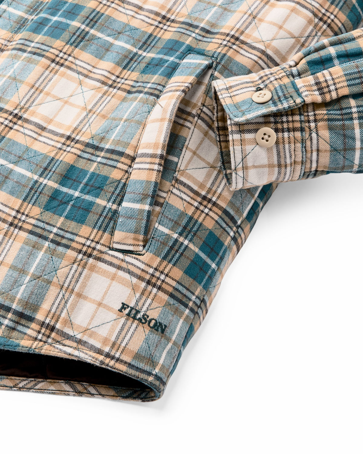 Filson Exclusive / Insulated Flannel Jac-shirt - Teal / Khaki Plaid