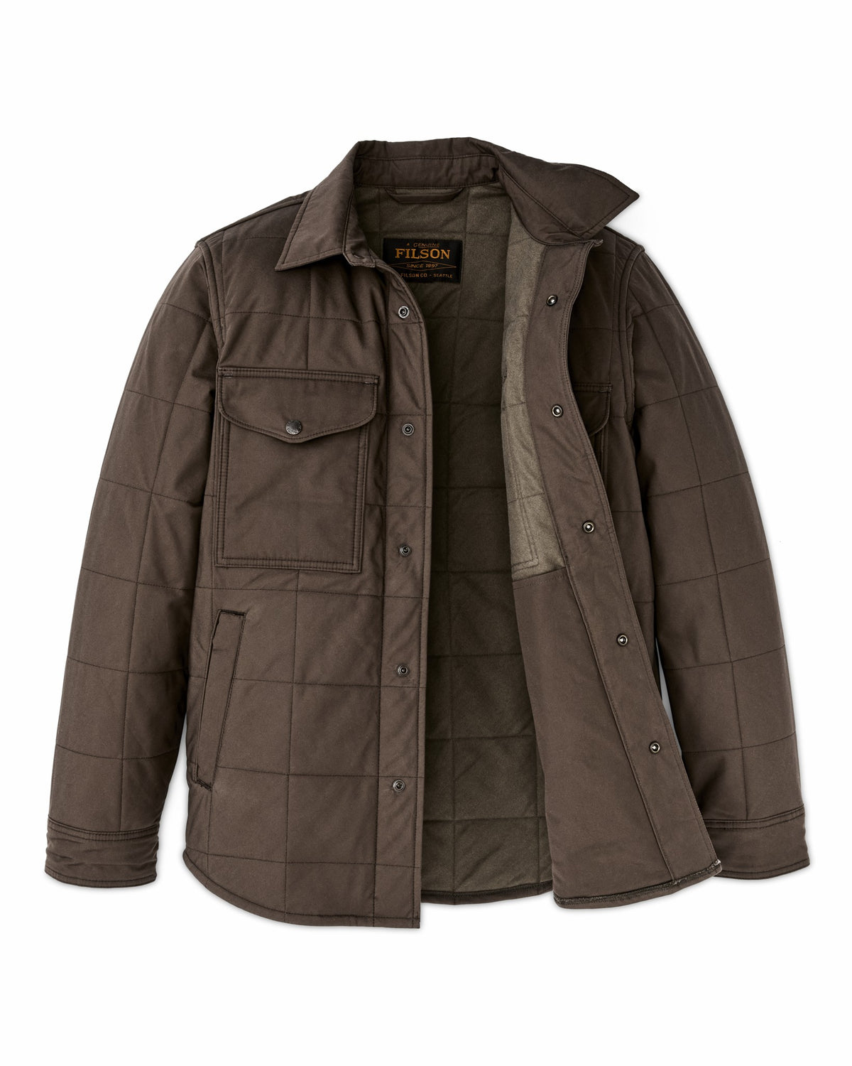 Filson Premium / Cover Cloth Quilted Jac-shirt - Slate Black