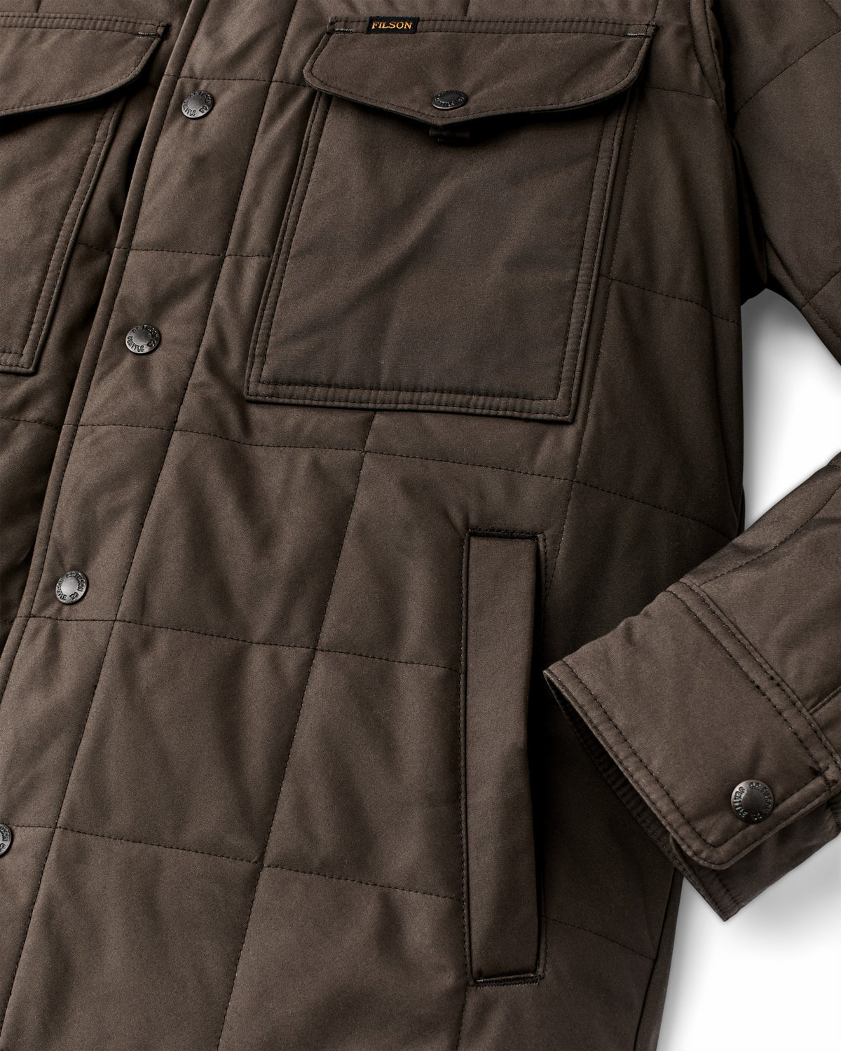 Filson Premium / Cover Cloth Quilted Jac-shirt - Slate Black