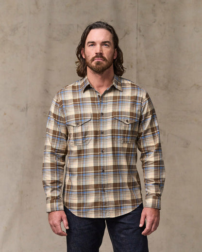 Filson Customer Favorite / Lightweight Alaskan Guide Shirt - Cream / Blue / Multi Plaid