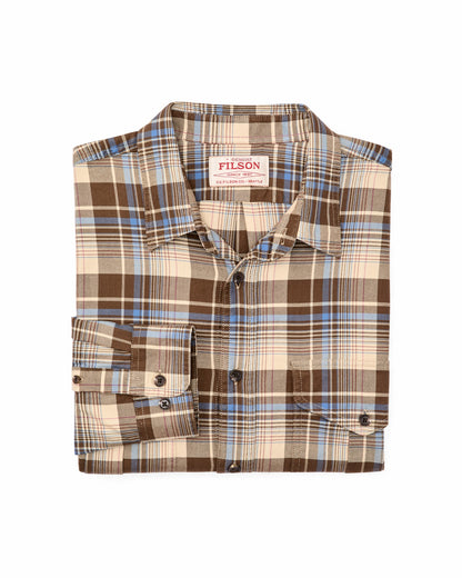 Filson Customer Favorite / Lightweight Alaskan Guide Shirt - Cream / Blue / Multi Plaid