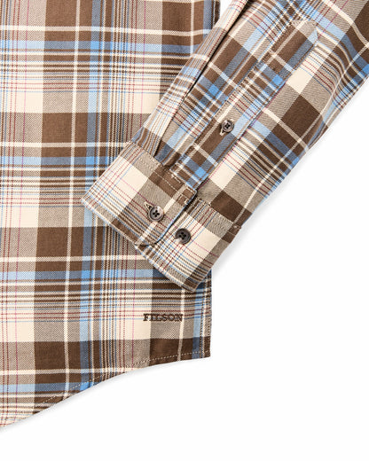 Filson Customer Favorite / Lightweight Alaskan Guide Shirt - Cream / Blue / Multi Plaid