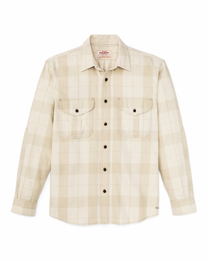 Filson Sale / Vintage Wash Alaskan Guide Shirt - Sand / Stone Plaid
