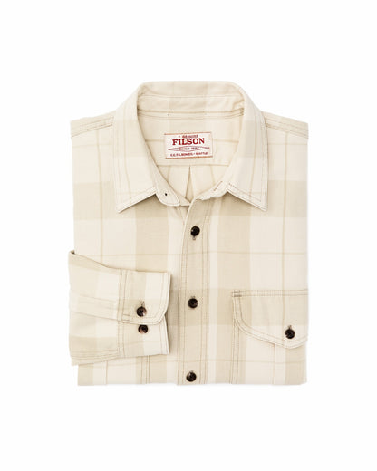 Filson Sale / Vintage Wash Alaskan Guide Shirt - Sand / Stone Plaid