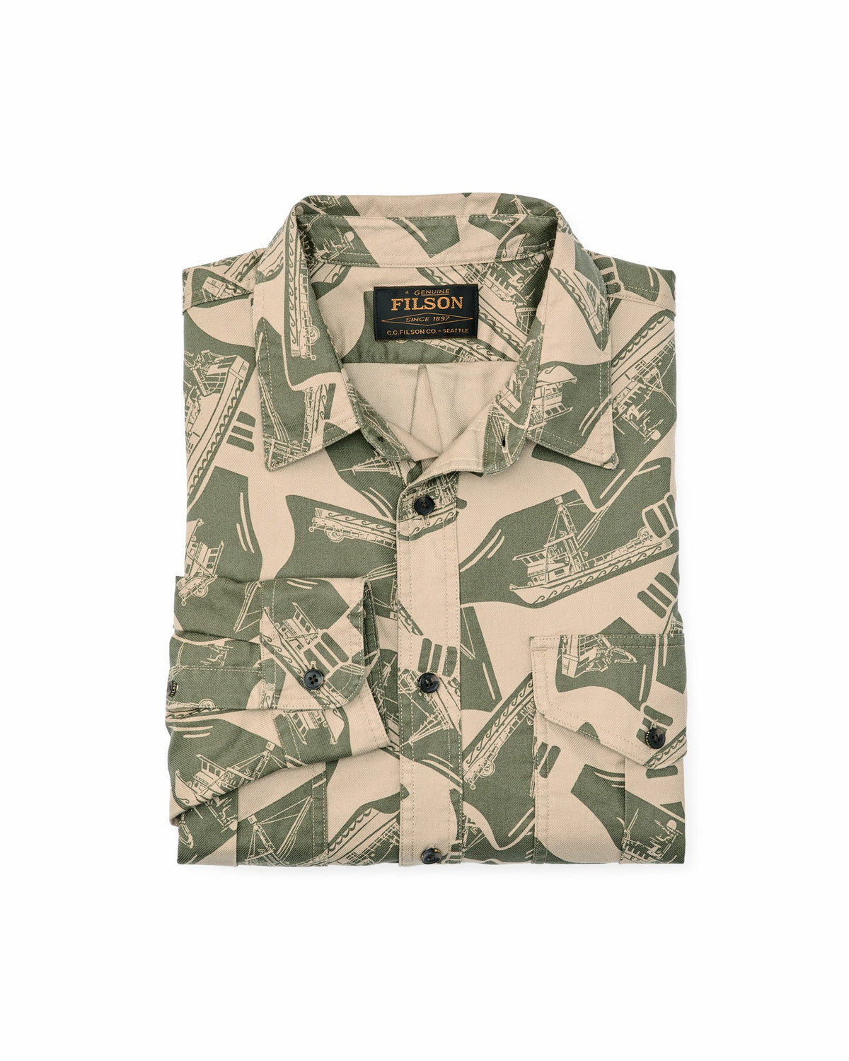 Filson Special Offer / Lightweight Alaskan Guide Shirt - Khaki / Print