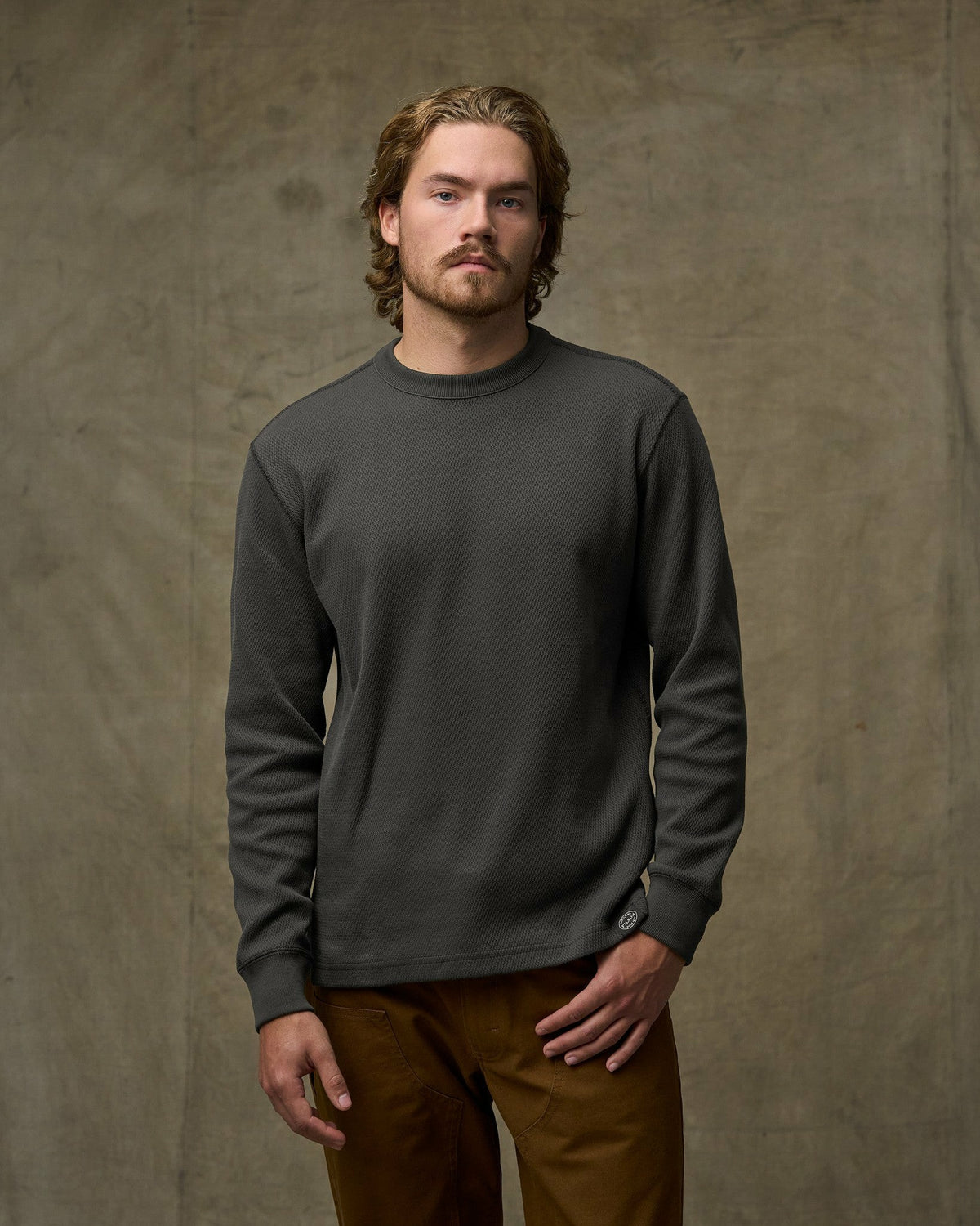 Filson Latest / Waffle Knit Thermal Crewneck - Faded Black