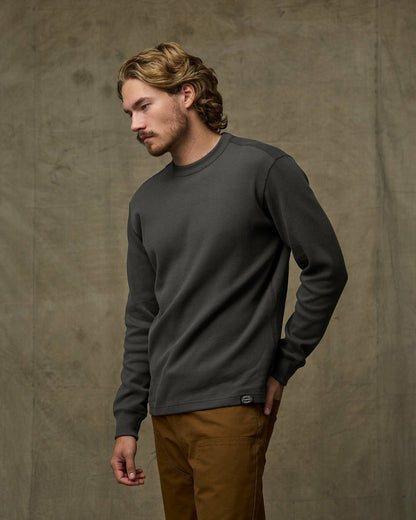 Filson Latest / Waffle Knit Thermal Crewneck - Faded Black