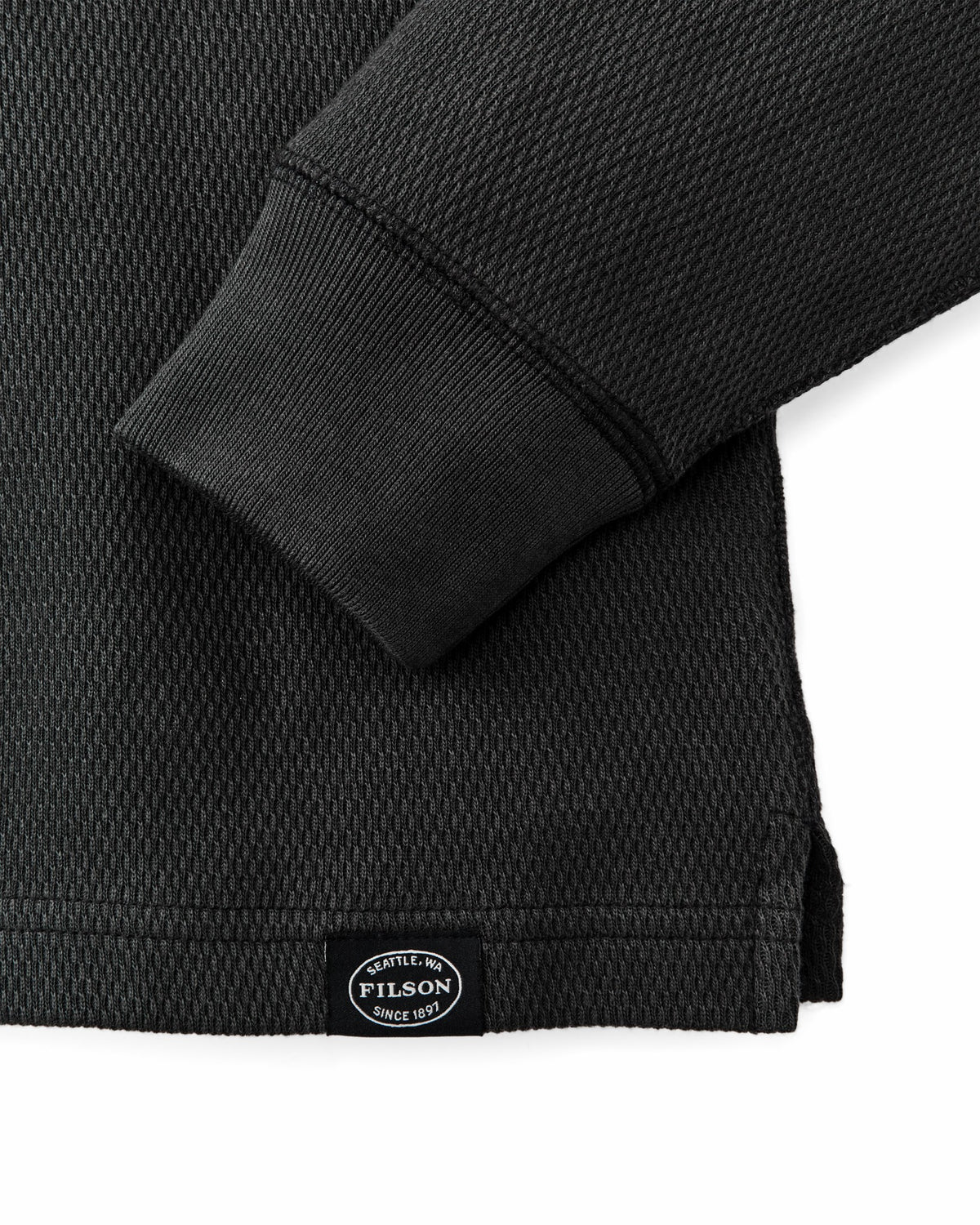 Filson Latest / Waffle Knit Thermal Crewneck - Faded Black