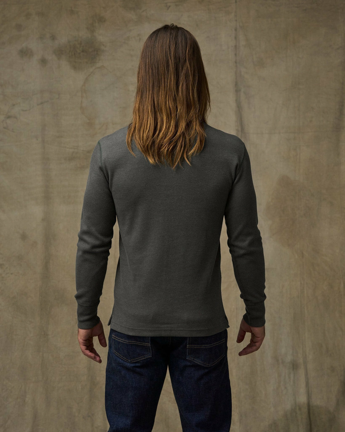 Filson Classic / Waffle Knit Henley - Charcoal