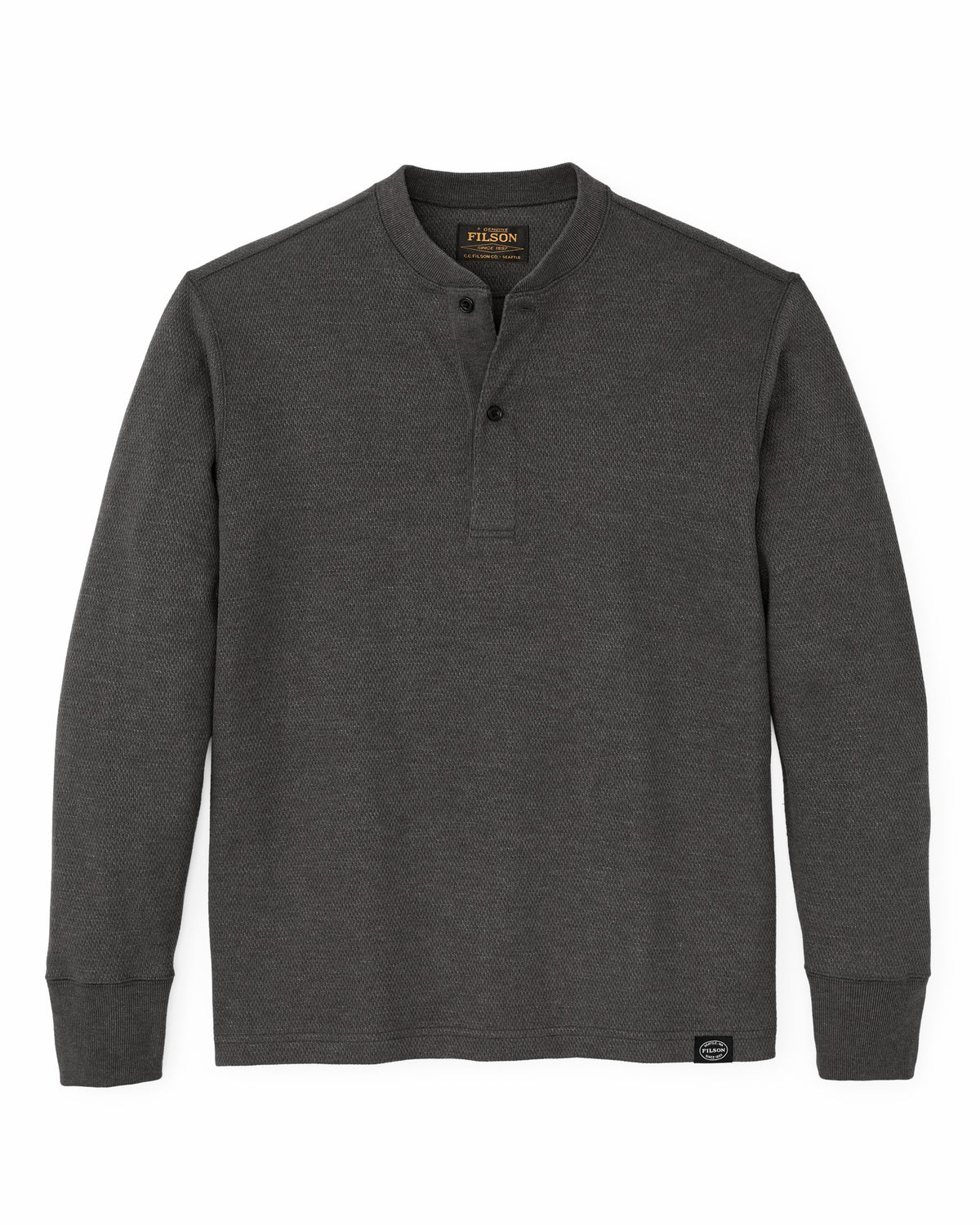Filson Classic / Waffle Knit Henley - Charcoal