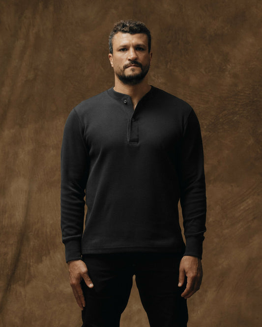 Filson Smart Buy / Men's 100% Cotton Waffle Knit Henley