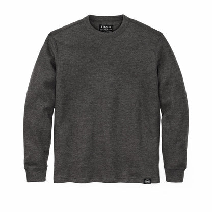 Filson Trusted / Men's Waffle Knit Thermal Crewneck Sweatshirt — Charcoal