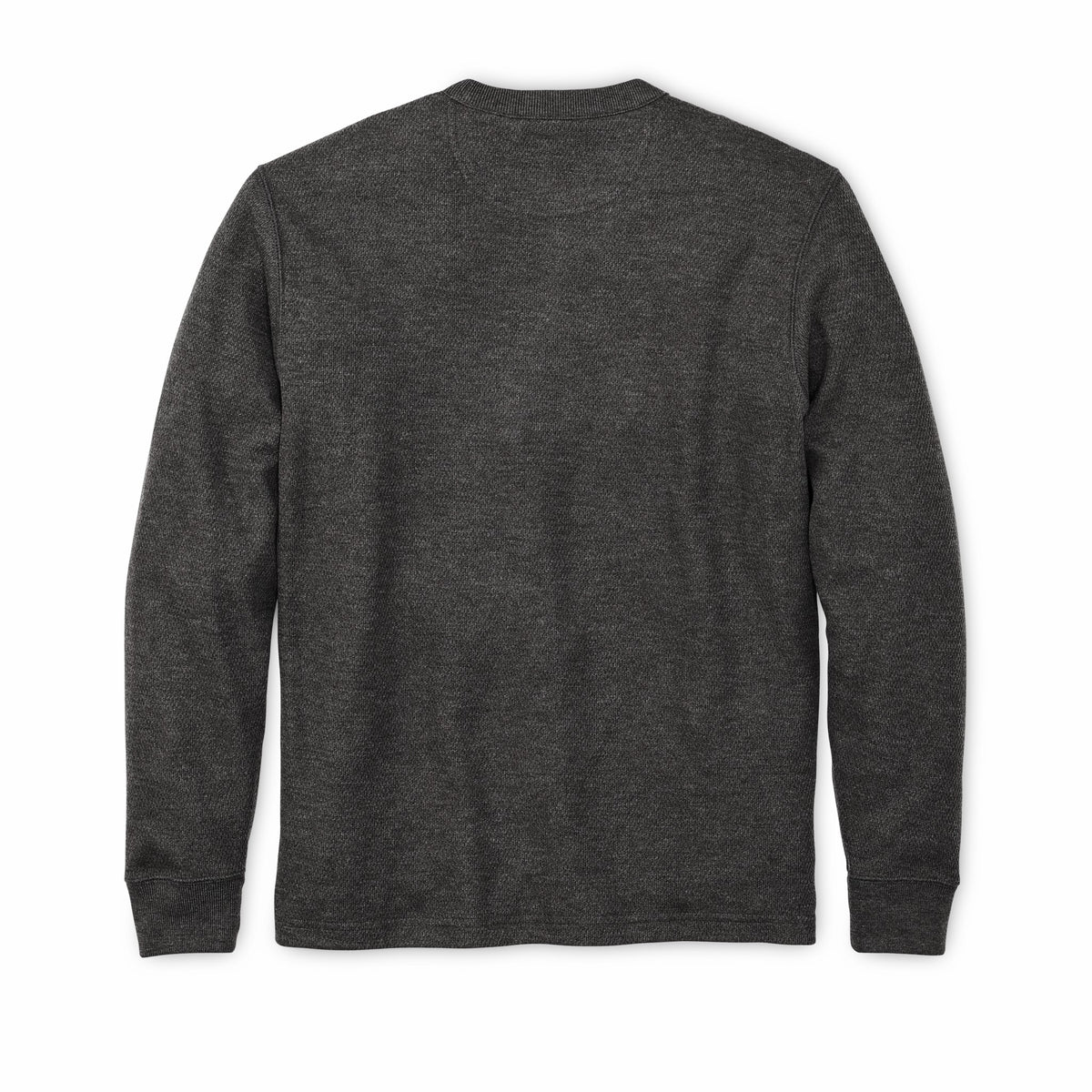 Filson Trusted / Men's Waffle Knit Thermal Crewneck Sweatshirt — Charcoal