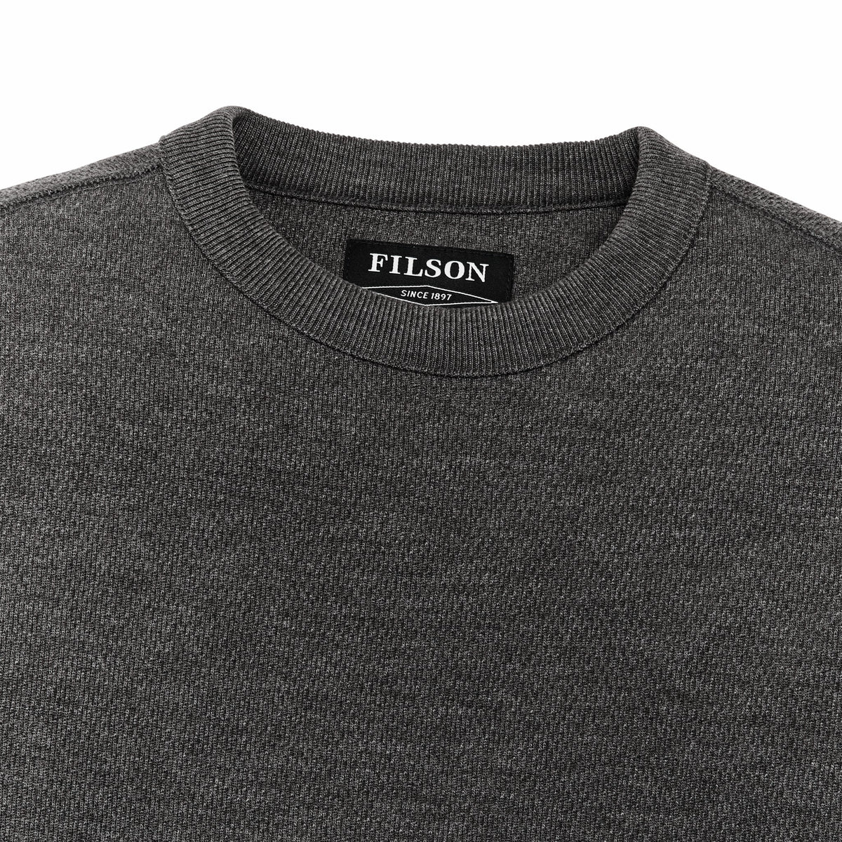 Filson Trusted / Men's Waffle Knit Thermal Crewneck Sweatshirt — Charcoal
