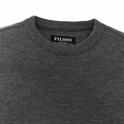 Filson Trusted / Men's Waffle Knit Thermal Crewneck Sweatshirt — Charcoal