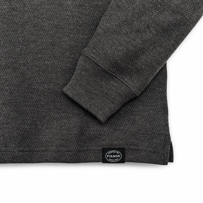 Filson Trusted / Men's Waffle Knit Thermal Crewneck Sweatshirt — Charcoal