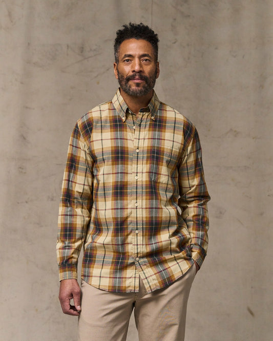 Filson Smart Buy / Madras Button-Down Shirt - Tan / Spruce Multicolor