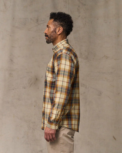 Filson Smart Buy / Madras Button-Down Shirt - Tan / Spruce Multicolor