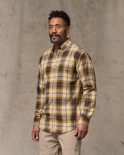 Filson Smart Buy / Madras Button-Down Shirt - Tan / Spruce Multicolor