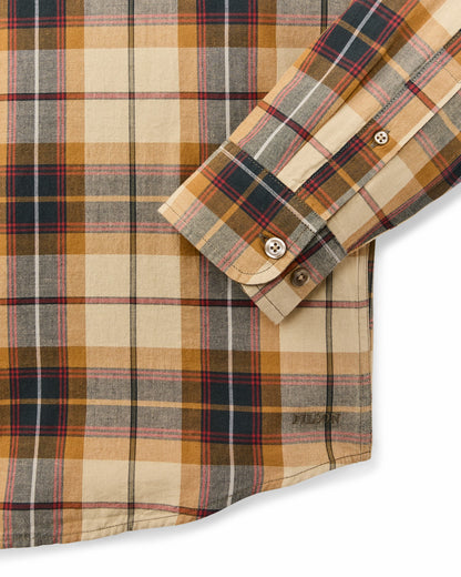 Filson Smart Buy / Madras Button-Down Shirt - Tan / Spruce Multicolor