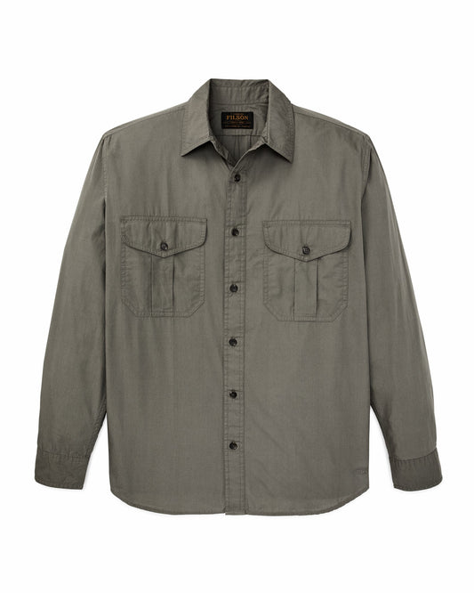 Filson Recommended / Filson's Washed Feather Cloth Shirt - Olive Gray