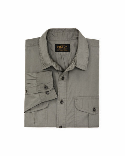Filson Recommended / Filson's Washed Feather Cloth Shirt - Olive Gray