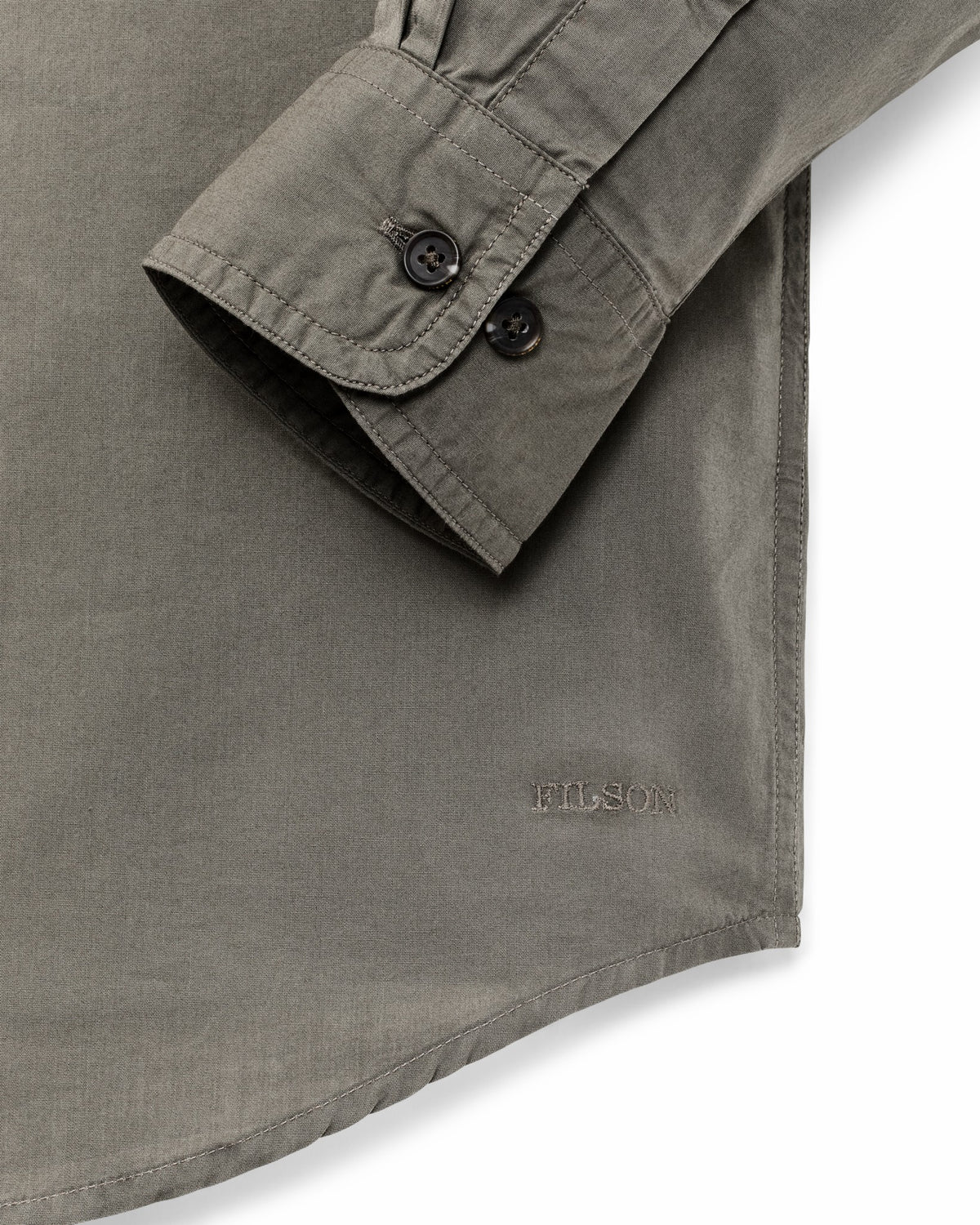Filson Recommended / Filson's Washed Feather Cloth Shirt - Olive Gray