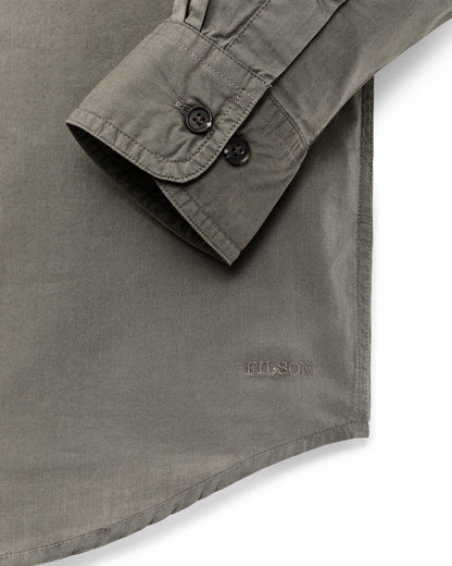 Filson Recommended / Filson's Washed Feather Cloth Shirt - Olive Gray