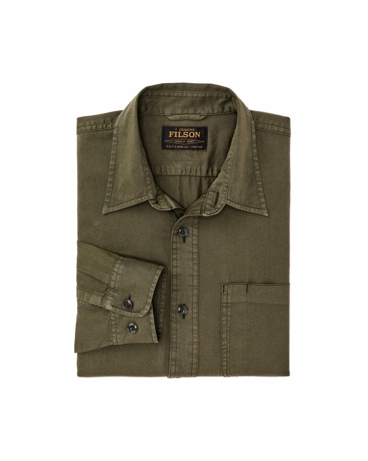 Filson Exclusive / 4.5-oz. Twill Shirt - Military Olive