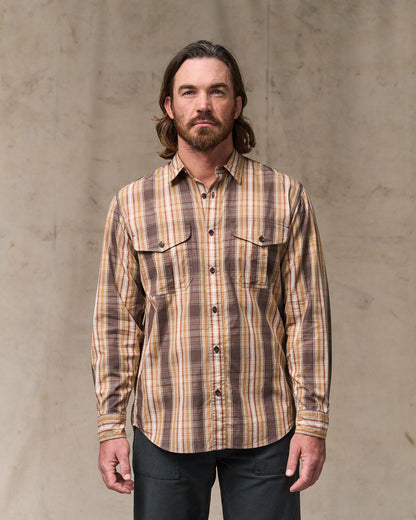 Filson Great Value / Filson's Washed Feather Cloth Shirt - Brown Multi Plaid