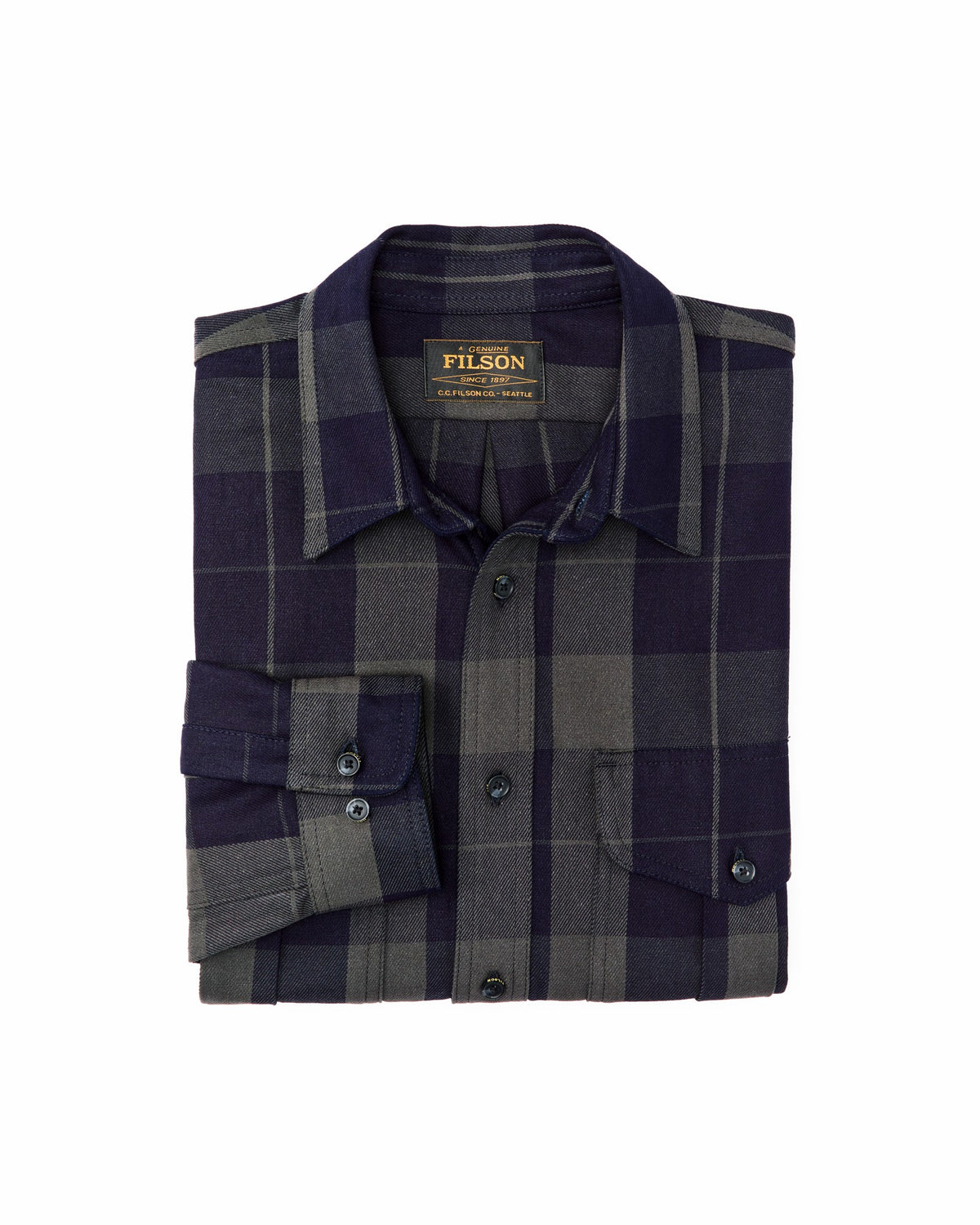 Filson Deals / Vintage Wash Alaskan Guide Shirt - Indigo / Faded Black
