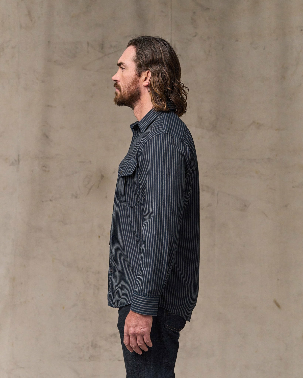 Filson Latest / Lightweight Alaskan Guide Shirt - Indigo / Ticking Stripe