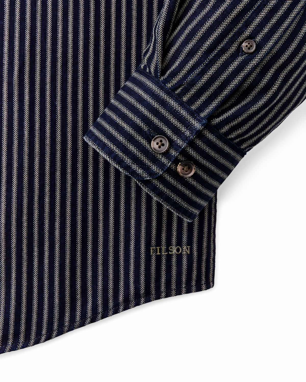 Filson Latest / Lightweight Alaskan Guide Shirt - Indigo / Ticking Stripe