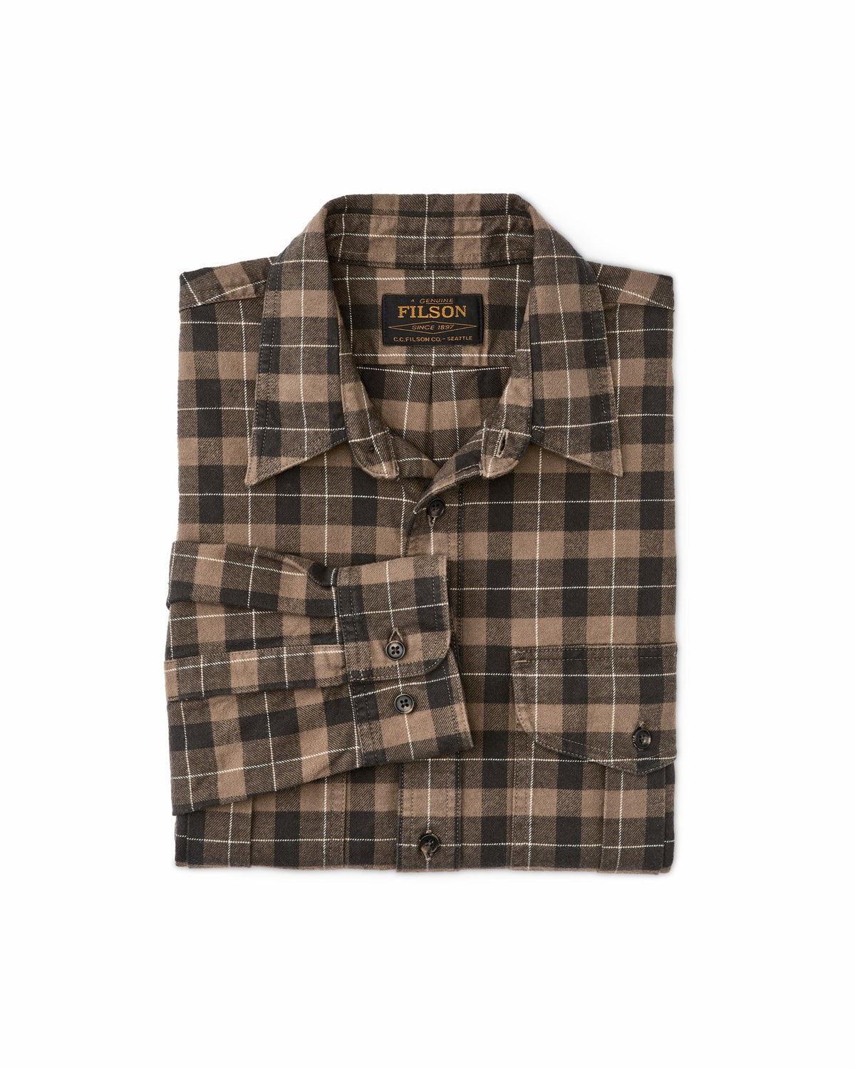 Filson Deals / Alaskan Guide Shirt - Light Brown / Peat / Multi Plaid