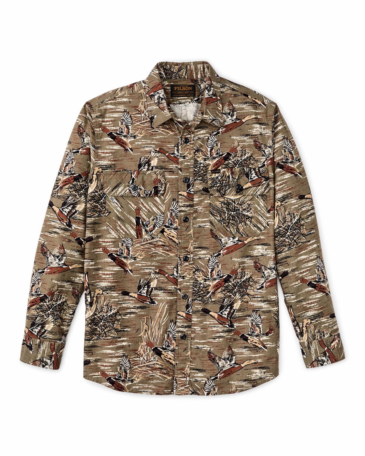Filson Quality / Field Flannel Shirt - Brown / Marsh Mallards