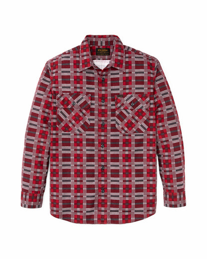 Filson Everyday / Field Flannel Shirt - Burgundy / Red Plaid