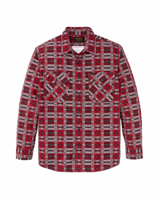 Filson Everyday / Field Flannel Shirt - Burgundy / Red Plaid