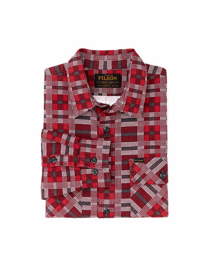 Filson Everyday / Field Flannel Shirt - Burgundy / Red Plaid