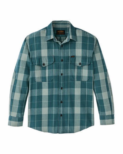 Filson Customer Favorite / Vintage Wash Alaskan Guide Shirt - Jasper / Dark Teal Plaid