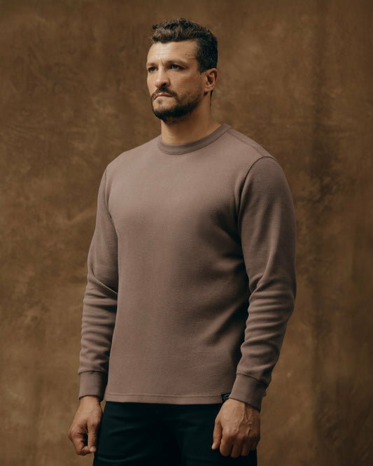 Filson Essential / Waffle Knit Thermal Crewneck - Brown