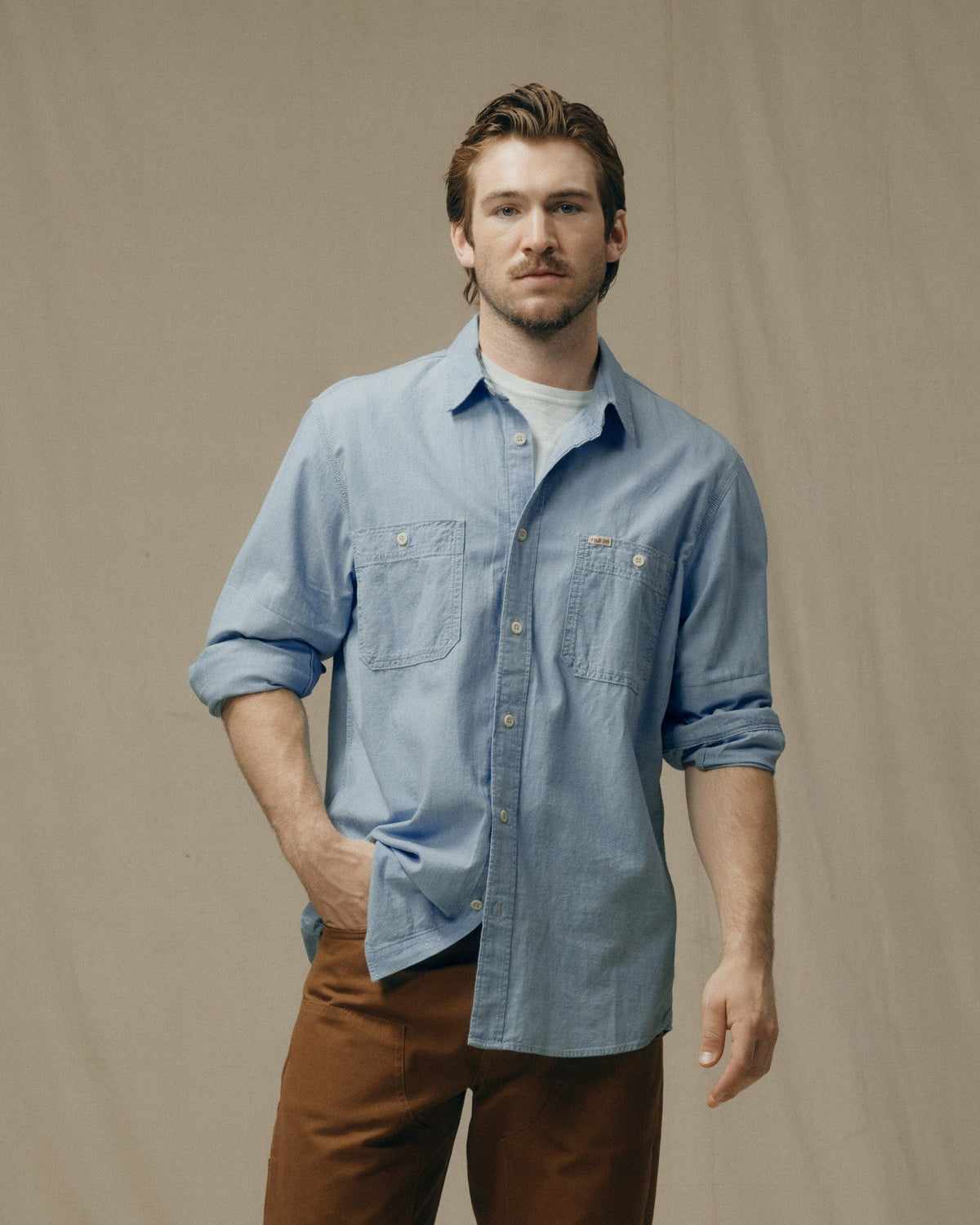 Filson Customer Favorite / Men's Long Sleeve Chambray CPO Shirt