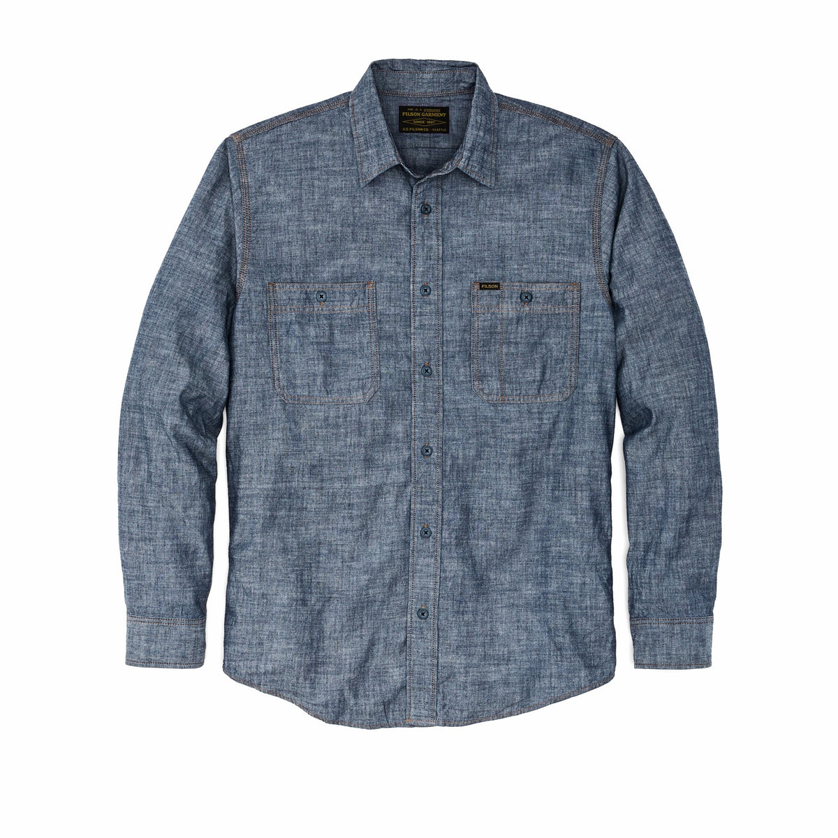 Filson Premium / Men's Long Sleeve Chambray CPO Shirt