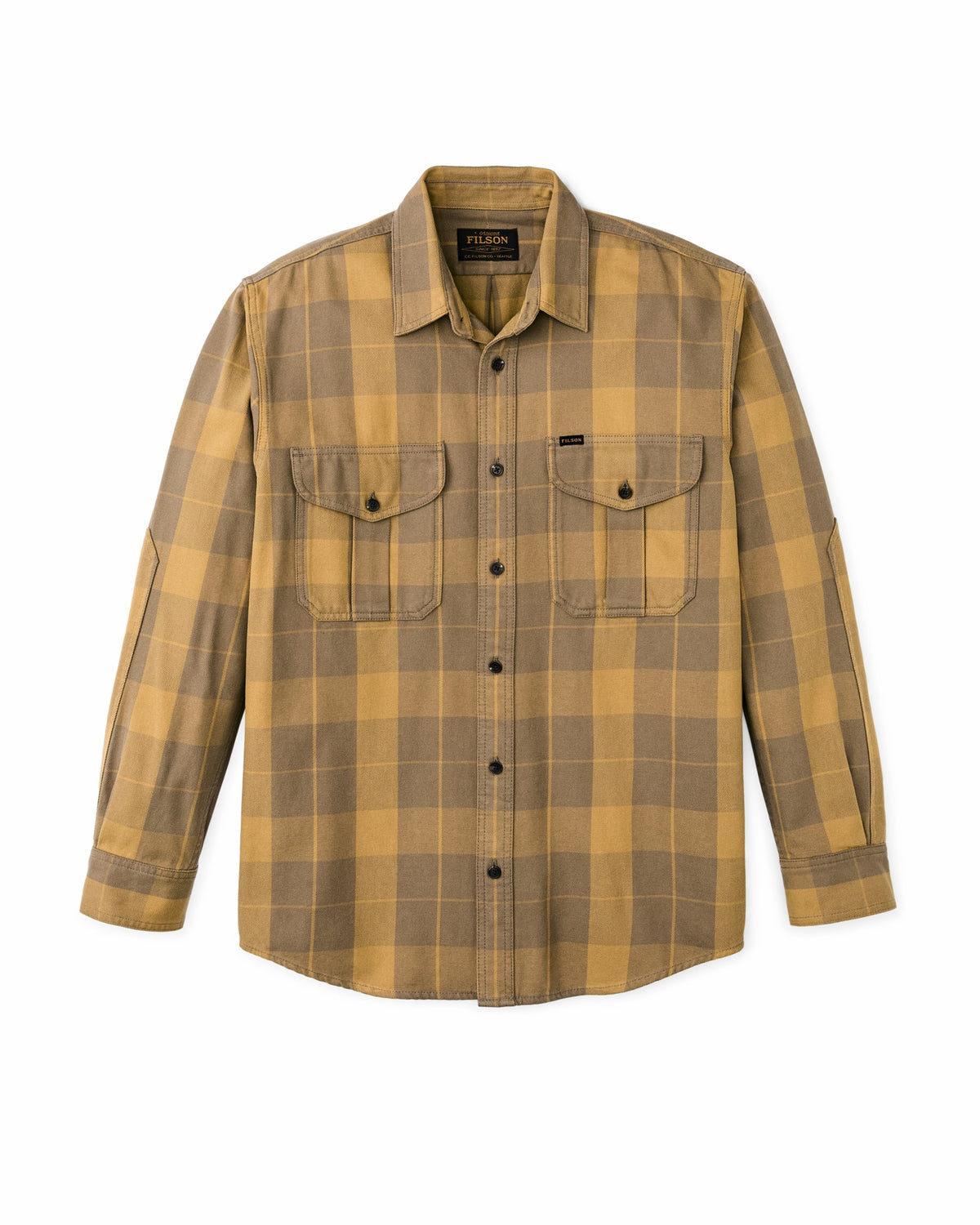 Filson Essential / Vintage Wash Alaskan Guide Shirt - Light Brown / Ochre Plaid