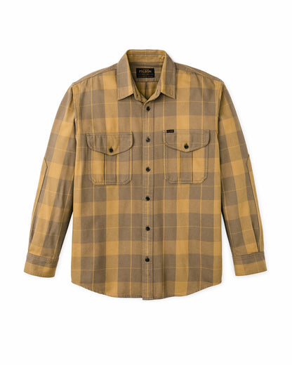 Filson Essential / Vintage Wash Alaskan Guide Shirt - Light Brown / Ochre Plaid