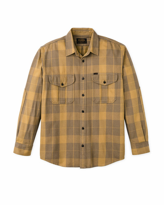 Filson Essential / Vintage Wash Alaskan Guide Shirt - Light Brown / Ochre Plaid