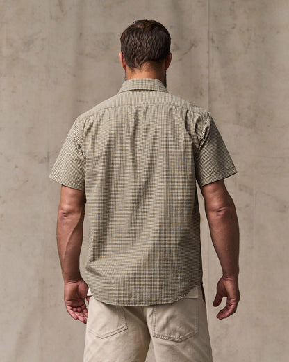 Filson Premium / Short Sleeve Chambray Shirt - Coffee / Natural Plaid